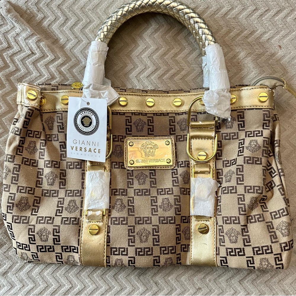 Gold Versace Purse